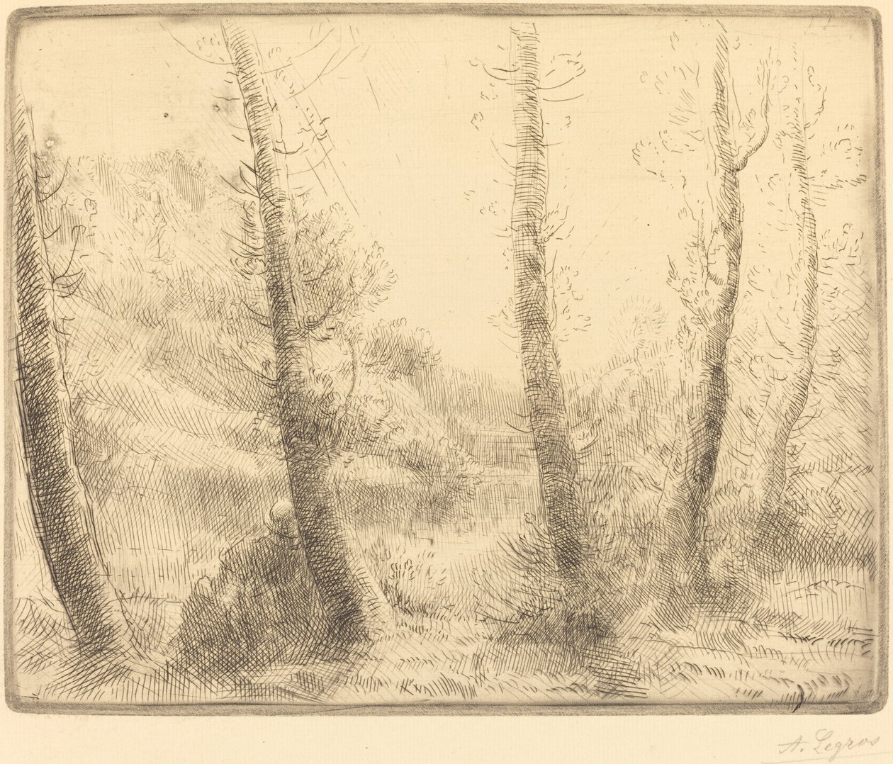 Malé jezero od Alphonse Legros