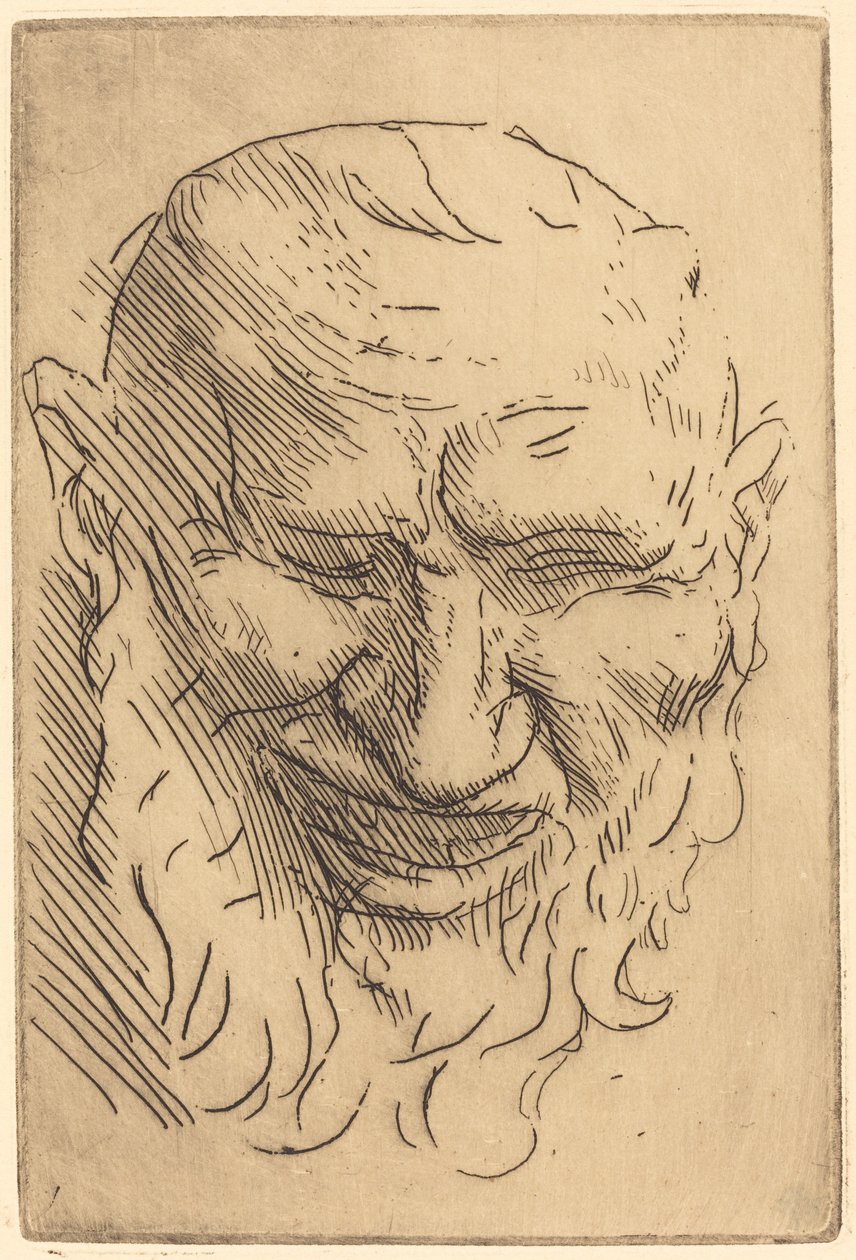 Malá maska ​​Satyr od Alphonse Legros