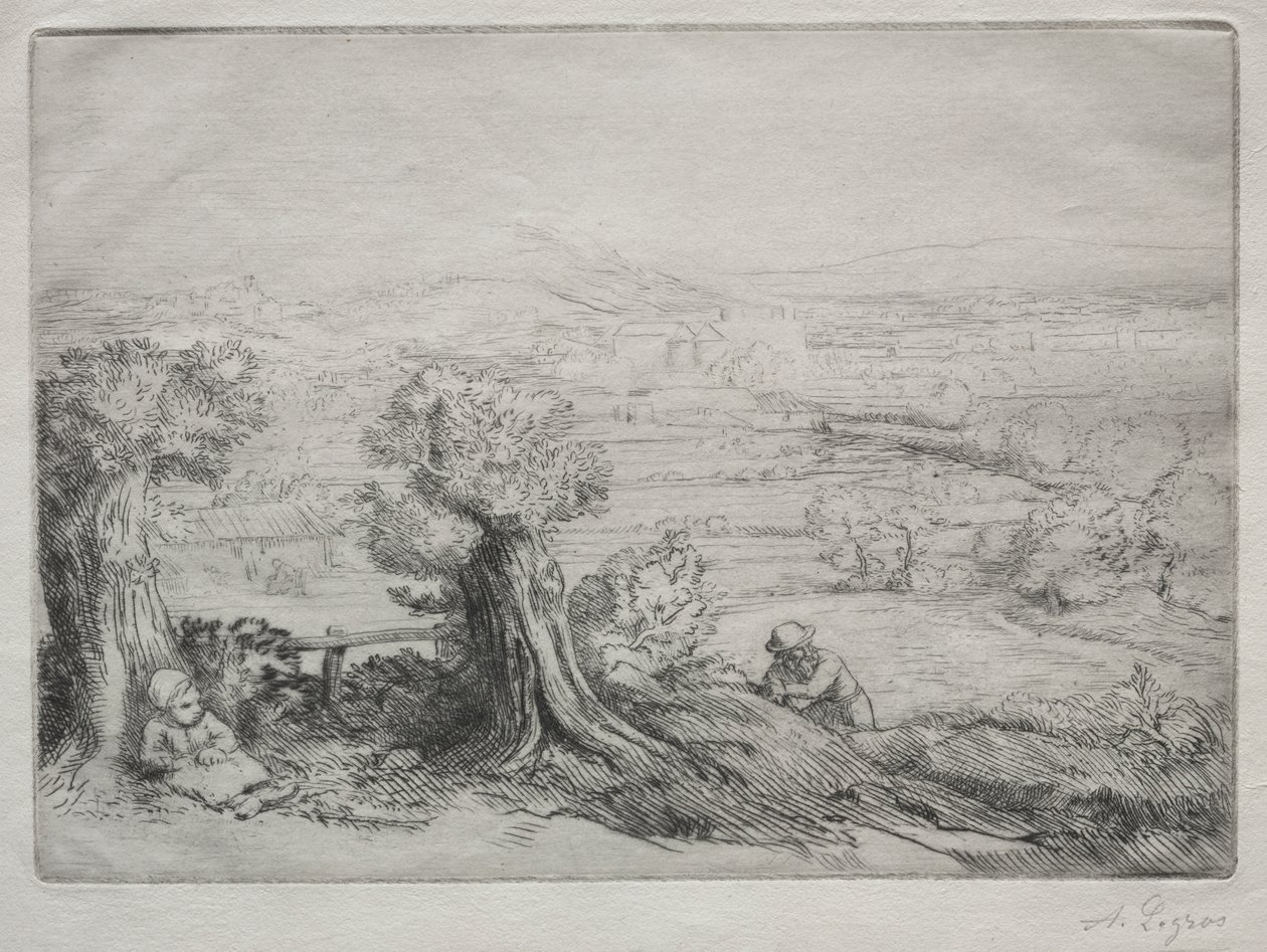 Suvenýr z údolí v Burgundsku od Alphonse Legros