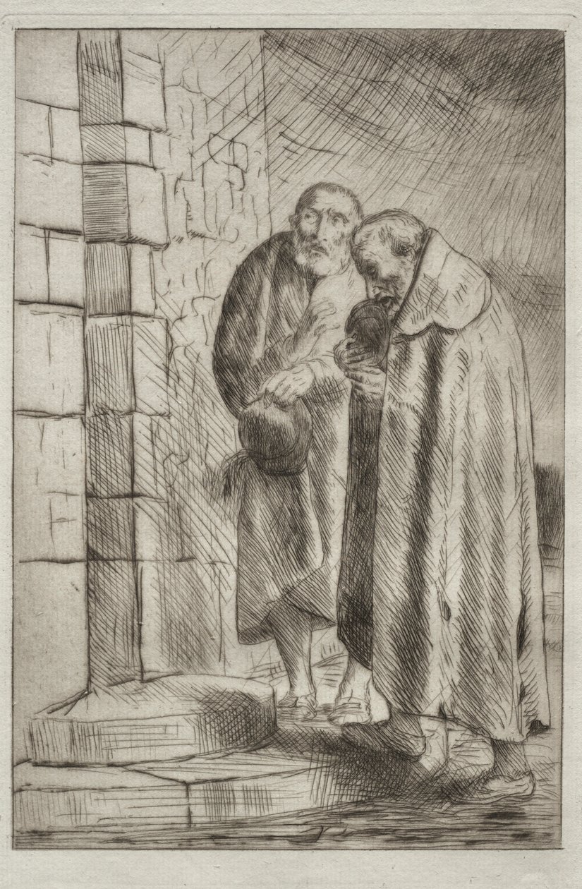 Svatý Pierre a svatý Pavel u brány pana Richarda. od Alphonse Legros