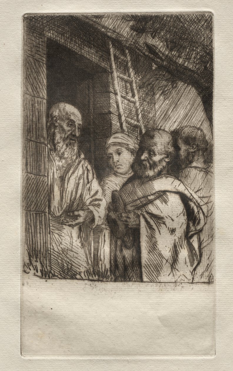 Svatý Petr a Pavel u brány Bonhomme Misère od Alphonse Legros