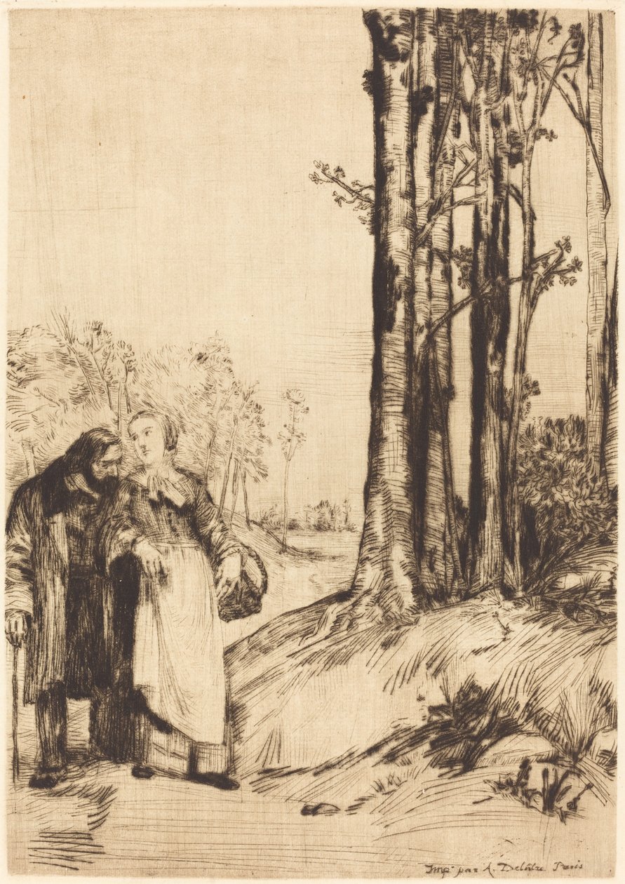 Procházka rekonvalescenta (La promenade du convalescent) od Alphonse Legros