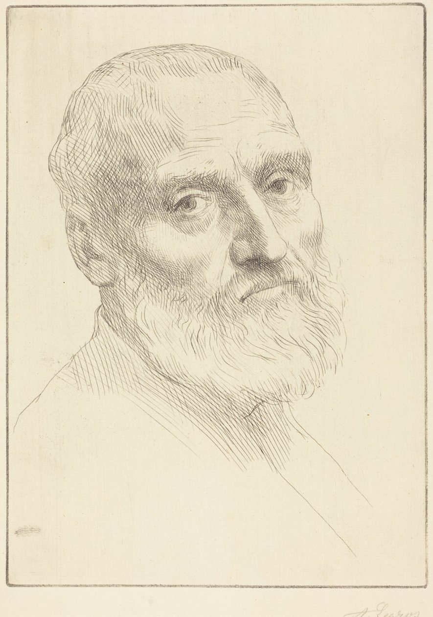 Studie mužské hlavy od Alphonse Legros