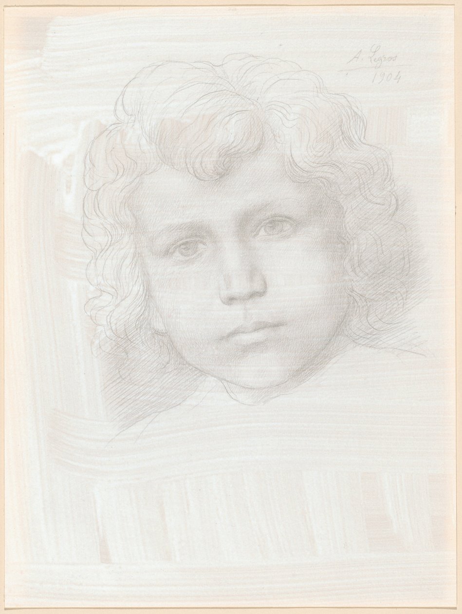 Studie Cupida (Hlava dívky) od Alphonse Legros
