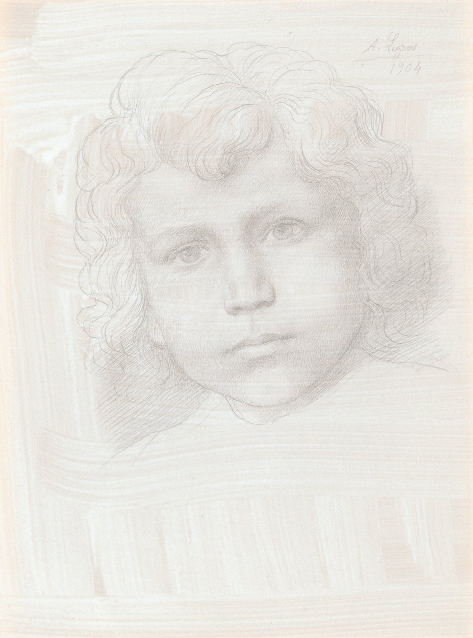 Studie Cupid Head of a Girl, 1904. od Alphonse Legros