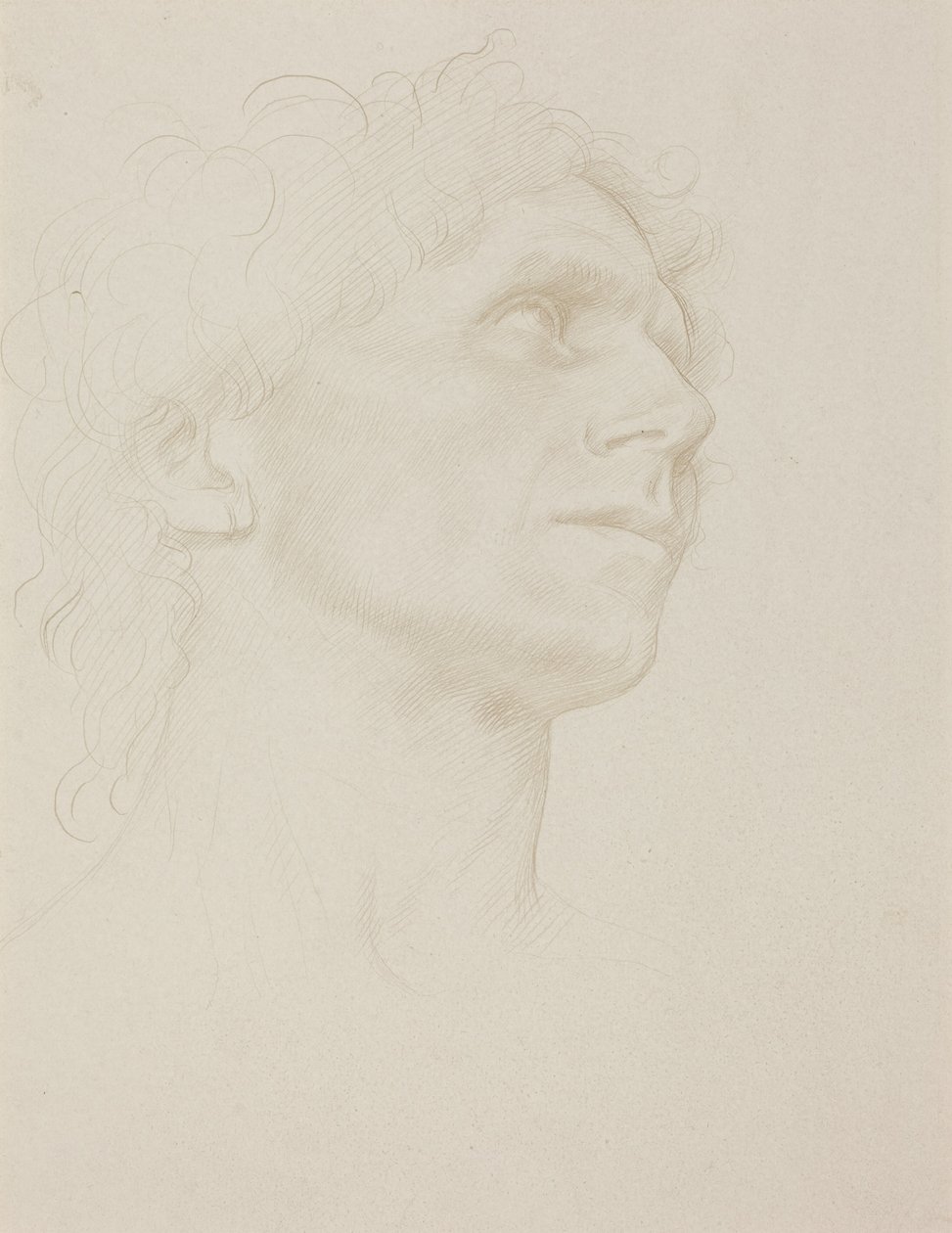 Studie ženské hlavy, otočené doprava od Alphonse Legros