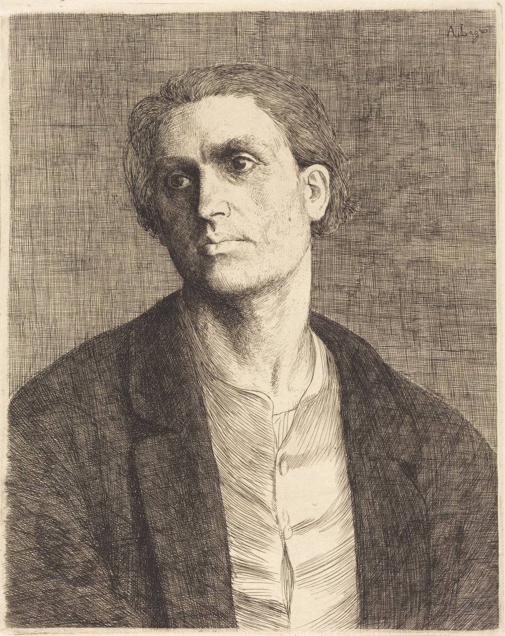 Studie mužské hlavy (Étude de tête d’homme) od Alphonse Legros