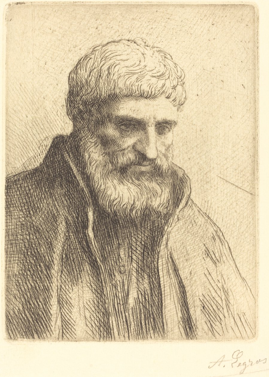 Studie starého muže (Etude de vieillard) od Alphonse Legros