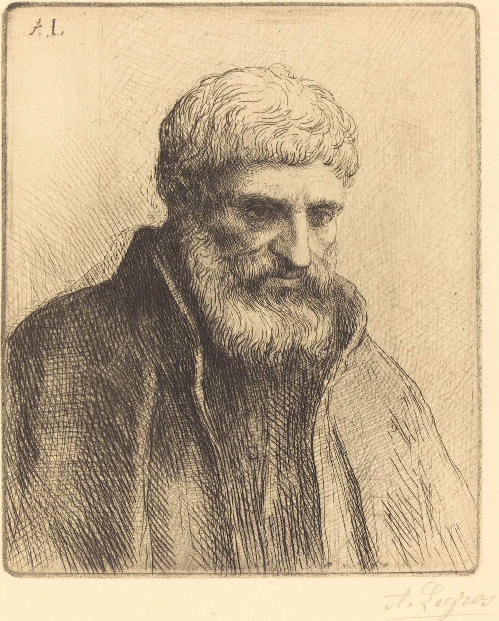 Studie starého muže (Etude de vieillard) od Alphonse Legros