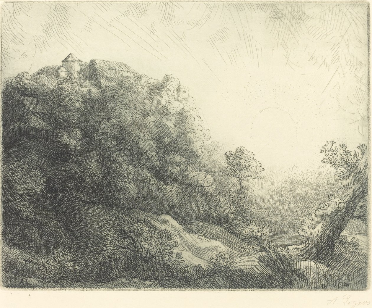Východ slunce (východ slunce: podzim) od Alphonse Legros