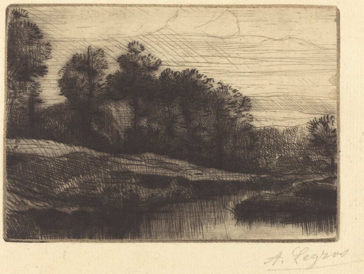 Západ slunce Večerní západ slunce. od Alphonse Legros