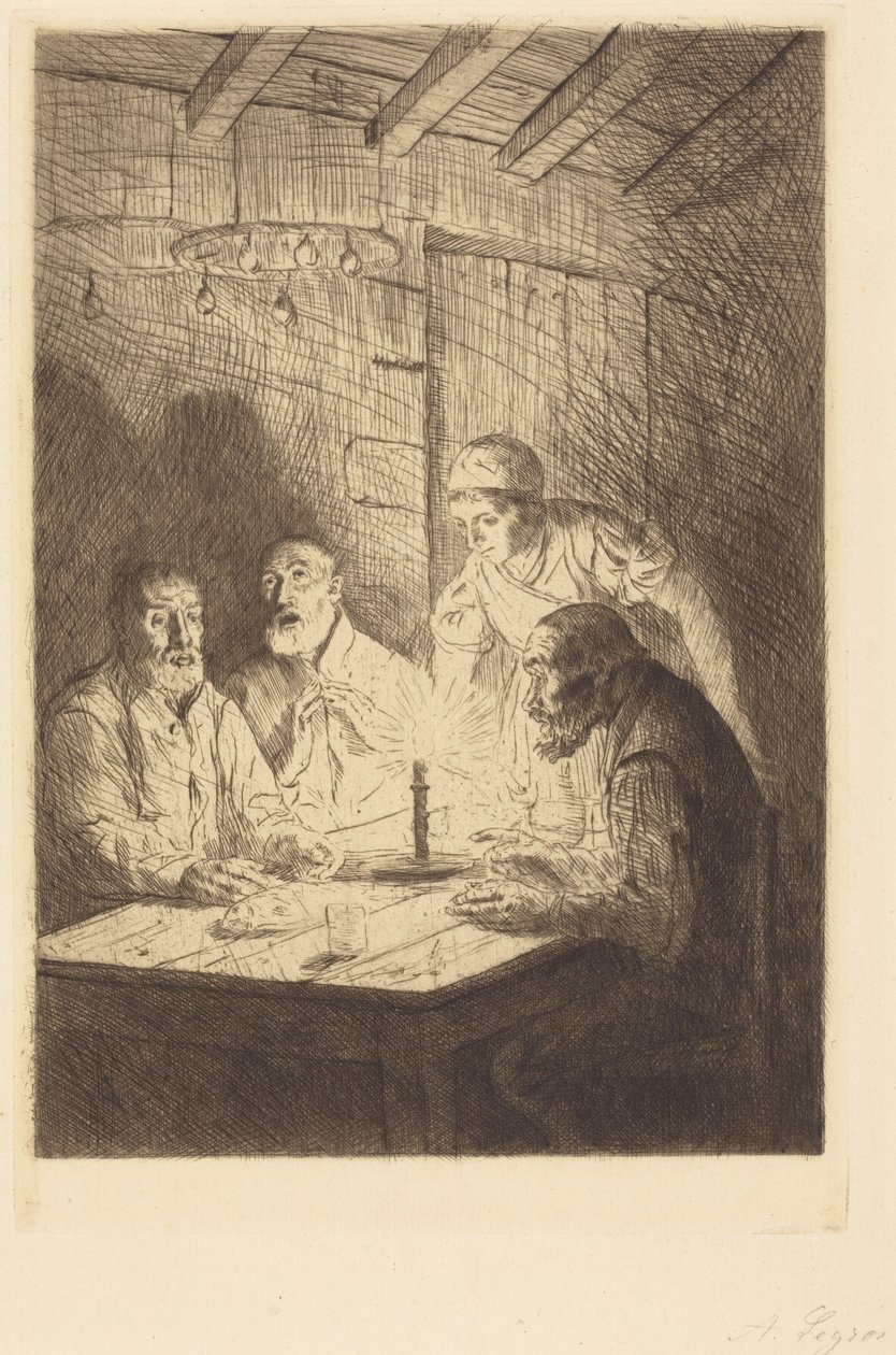 Večeře chudých od Alphonse Legros