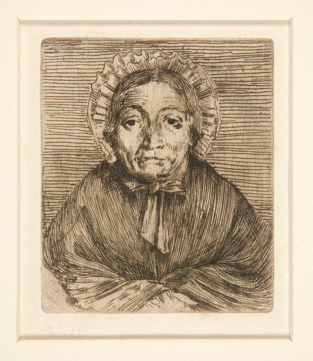 Hlava staré ženy od Alphonse Legros