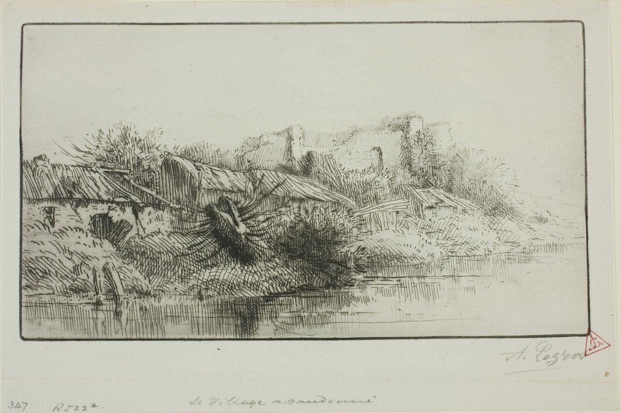 Opuštěná vesnice od Alphonse Legros