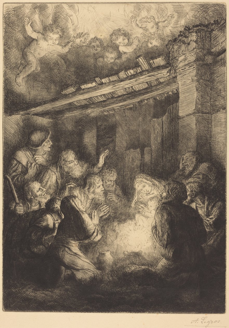 Klanění pastýřů od Alphonse Legros