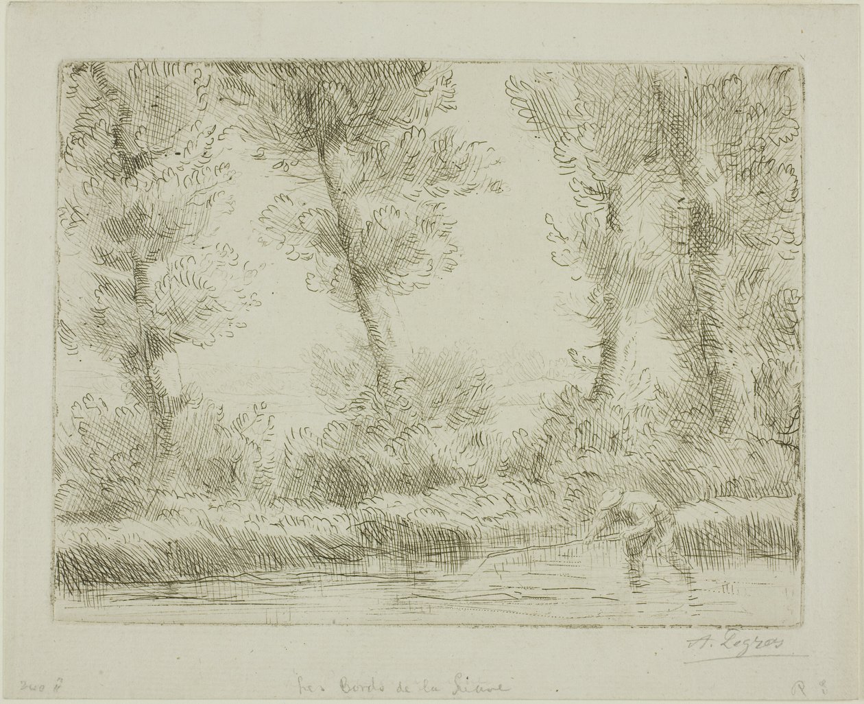 Banks of the Liane od Alphonse Legros