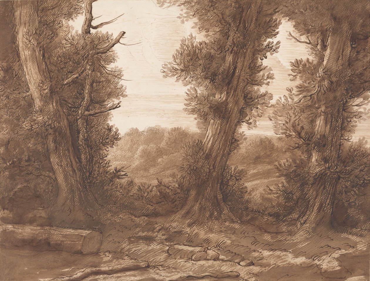 Velké stromy. od Alphonse Legros
