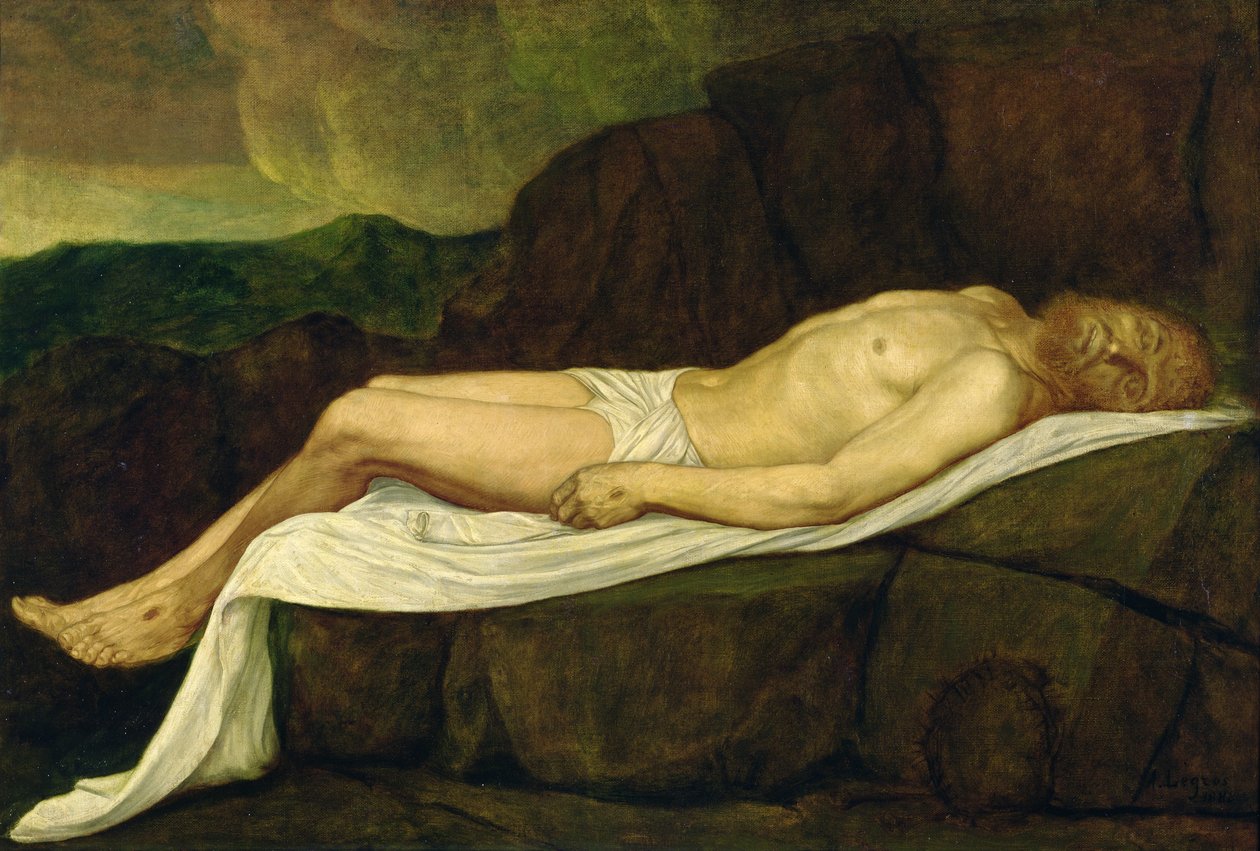 Mrtvý Kristus, 1888 od Alphonse Legros