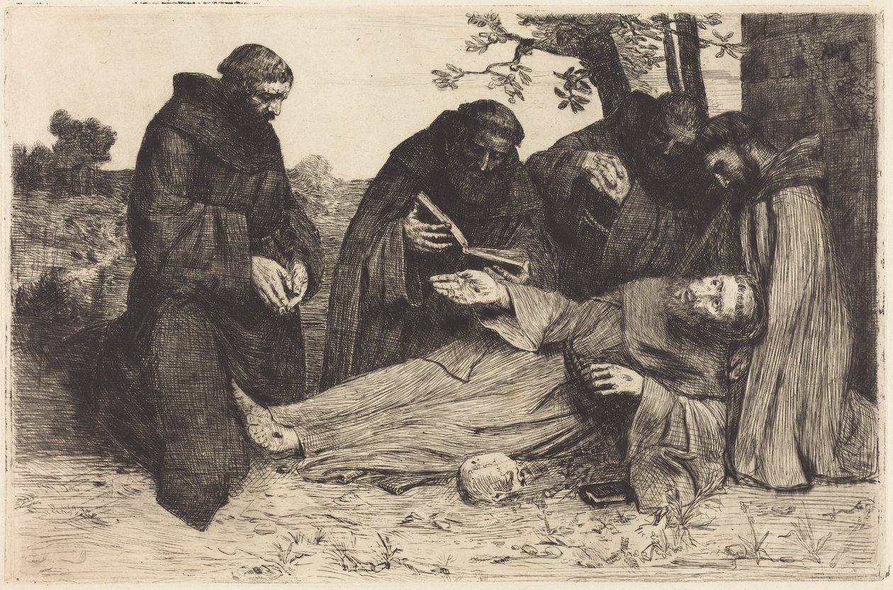 Smrt svatého Františka od Alphonse Legros