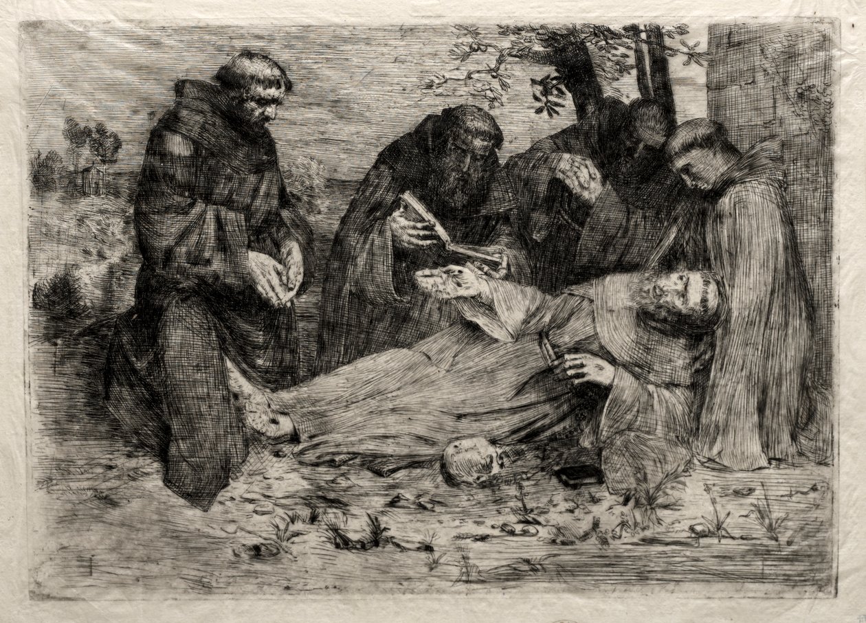 Smrt svatého Františka od Alphonse Legros