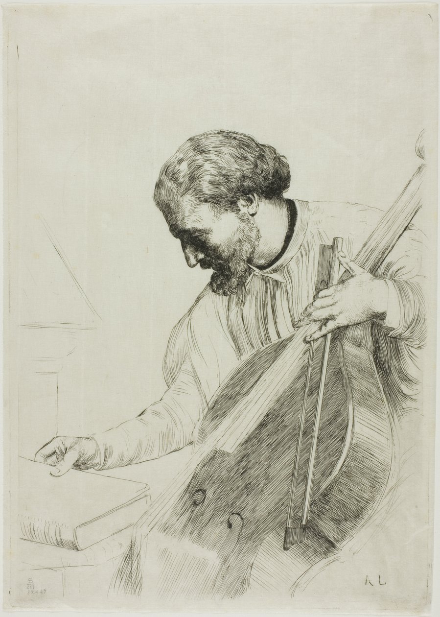 Kontrabasista od Alphonse Legros
