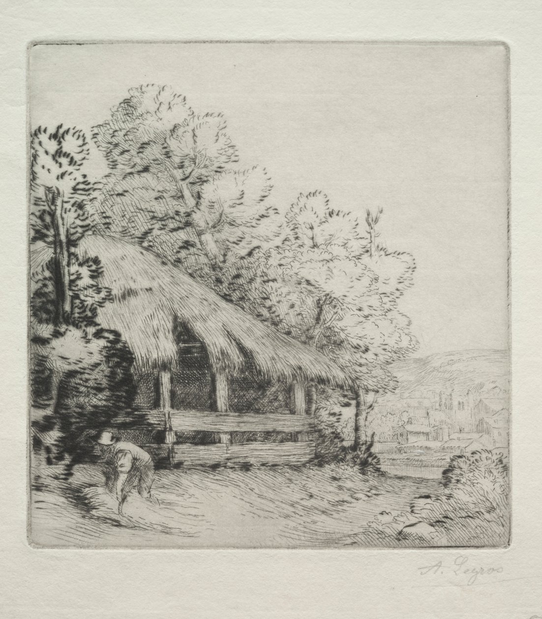 Malá bouda (Le Petit Hangar) od Alphonse Legros