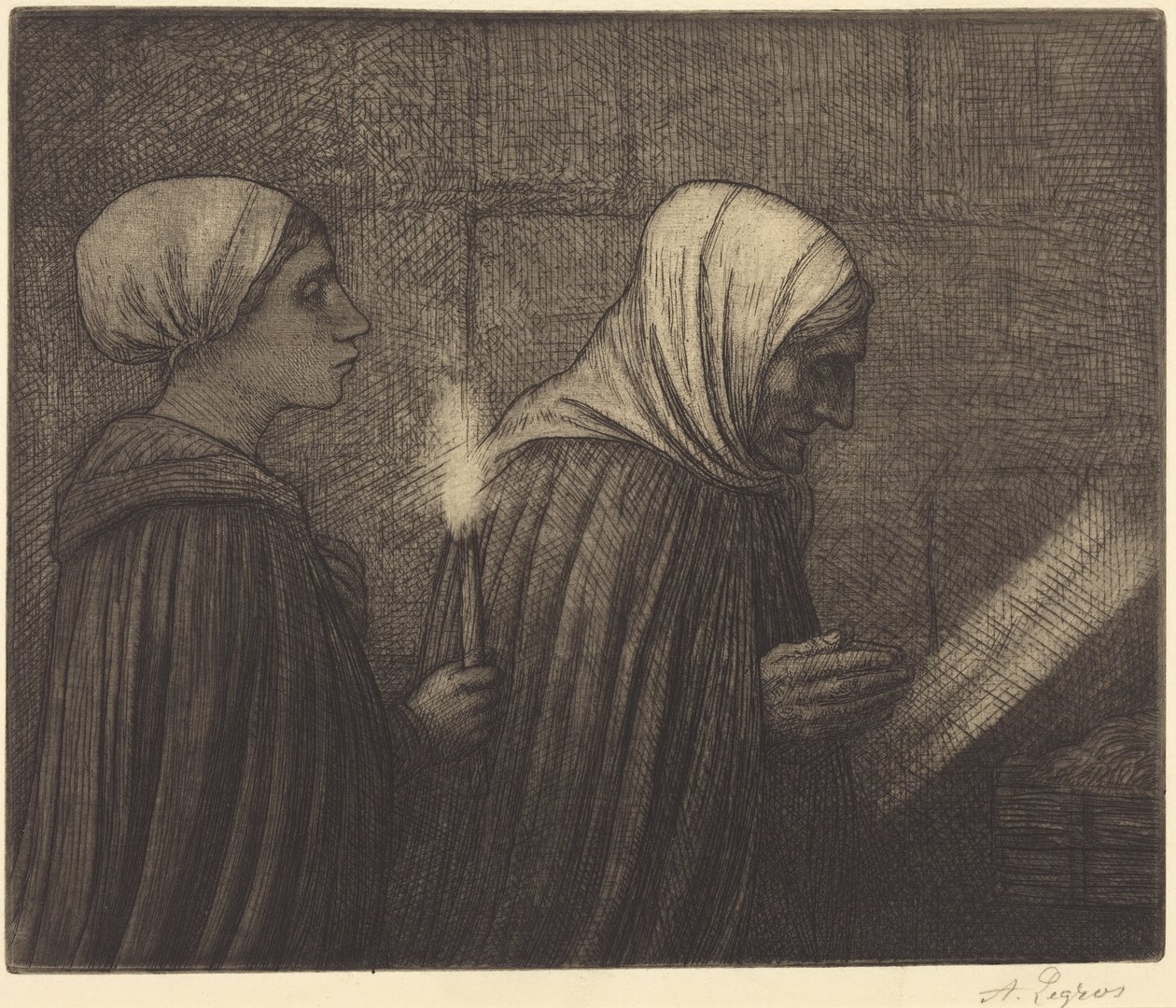 The Manger (Betlém) od Alphonse Legros