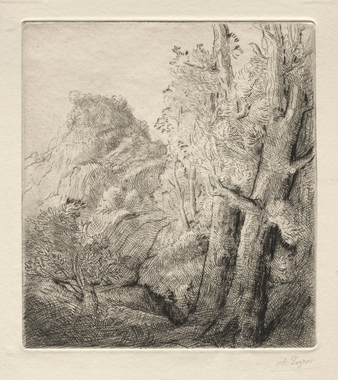 Staré město od Alphonse Legros