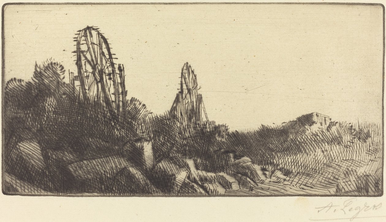 Staré závodiště v Montrouge Staré lomy v Montrouge. od Alphonse Legros
