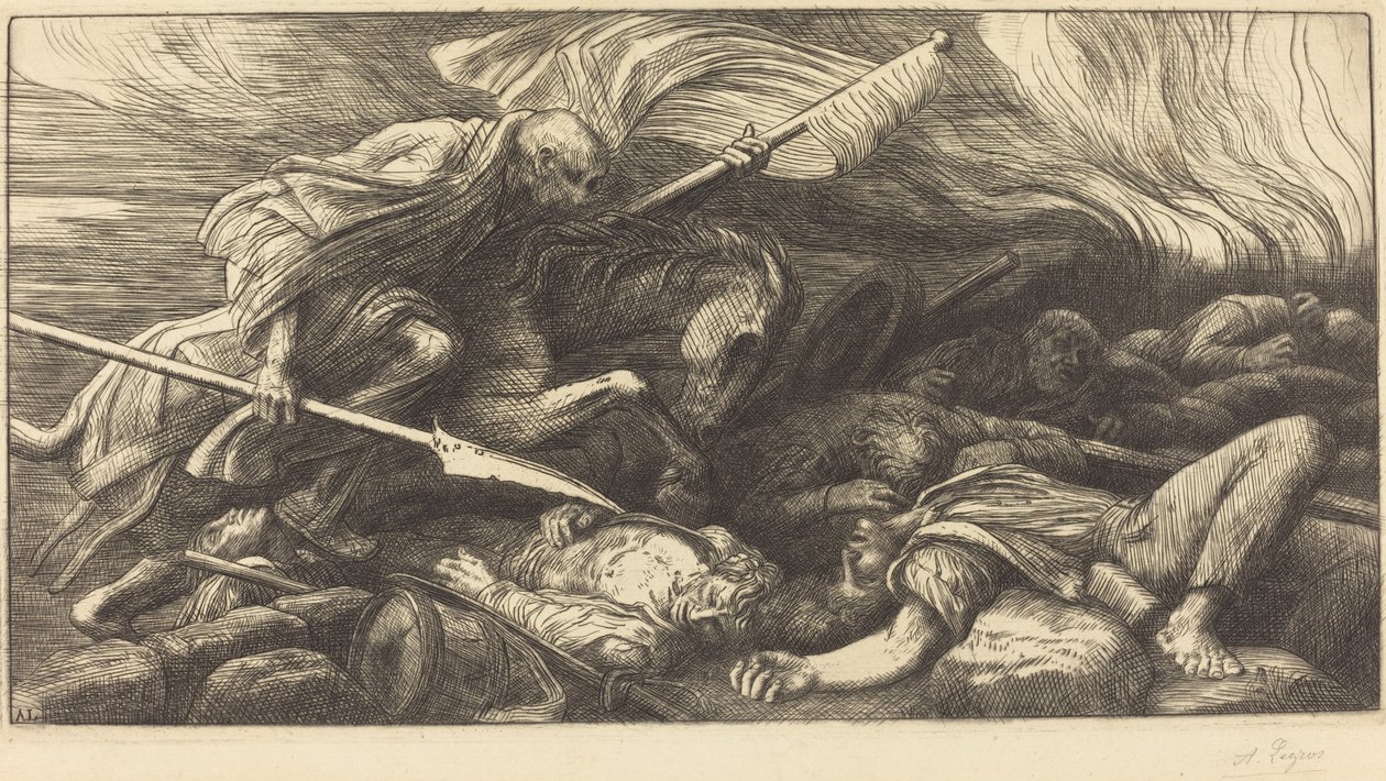The Triumph of Death: After the Battle (Le triomphe de la mort: Apres le combat)   1247141   cs       czech Successfully Translated  Original: Christus geneest een man met waterzucht op sabbat Translat: Christus geneest een man met waterzucht op sabbat 138 od Alphonse Legros