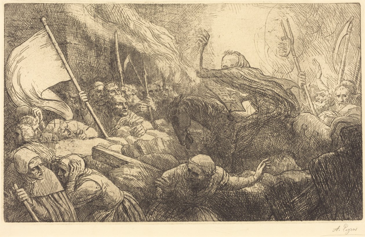 Triumf smrti: Proklamace od Alphonse Legros