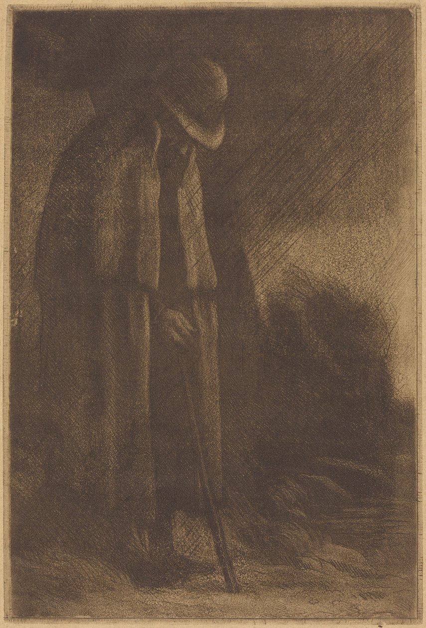 Cestovatel hledající úkryt od Alphonse Legros