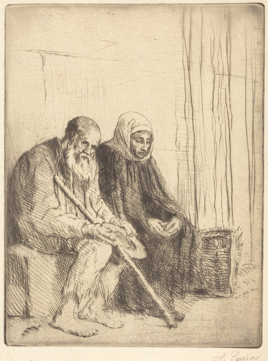 Dva žebráci od Alphonse Legros