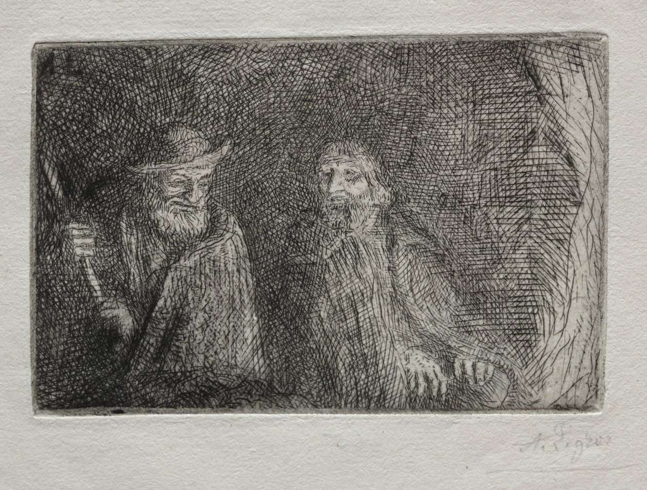 Dva pastýři Dva pastýři. od Alphonse Legros