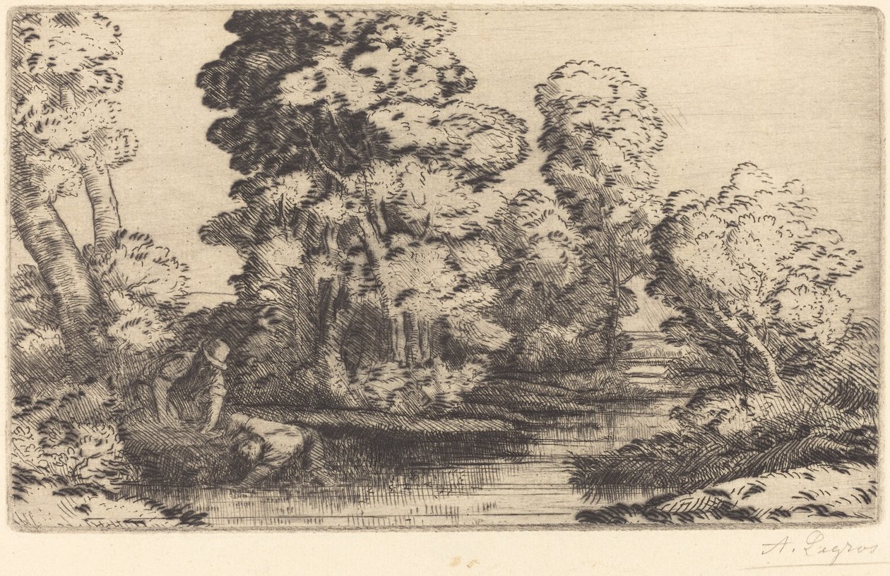 údolí v Burgundsku od Alphonse Legros