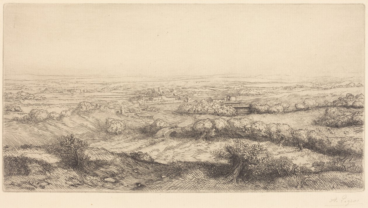 Údolí v Burgundsku (Údolí v Burgundsku) od Alphonse Legros