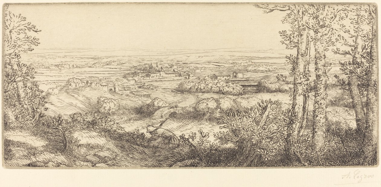 Údolí v Burgundsku Údolí v Burgundsku. od Alphonse Legros