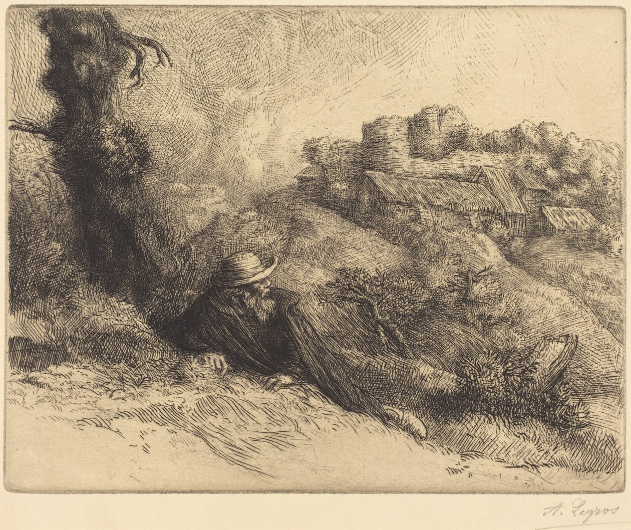 Pohled na zámek (Château des Revenants) od Alphonse Legros