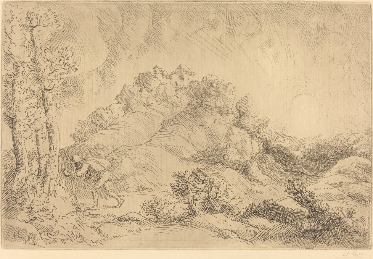 Pohled na farmu (La ferme de Beauchamp) od Alphonse Legros
