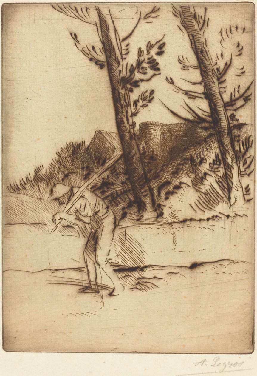 Pohled na farmu La ferme des Bordes. od Alphonse Legros