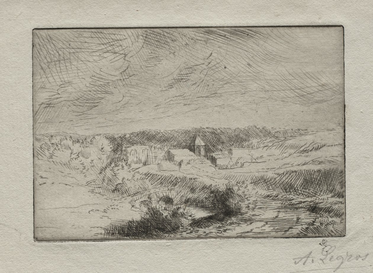Vesnice Wimille, nedaleko Boulogne od Alphonse Legros