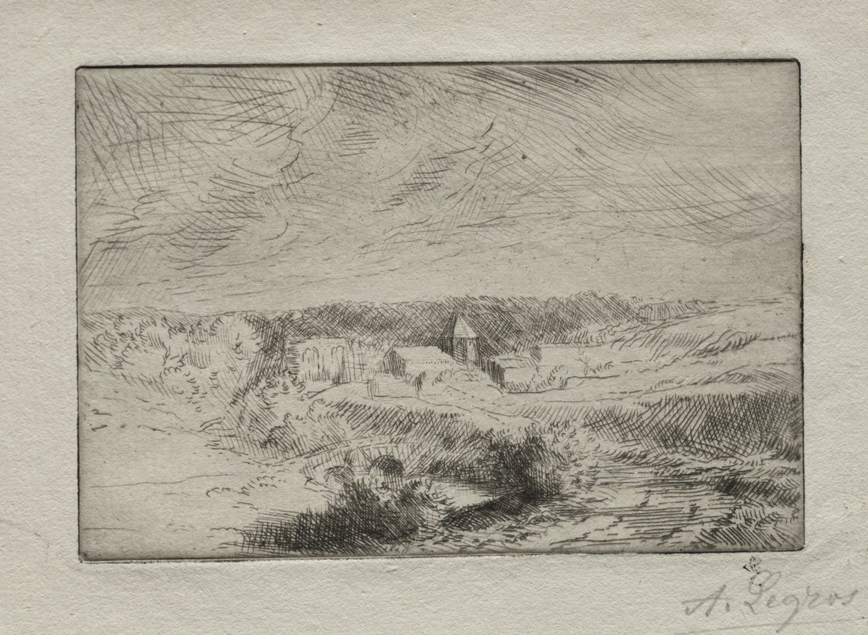 Vesnice Wimille, nedaleko Boulogne. od Alphonse Legros