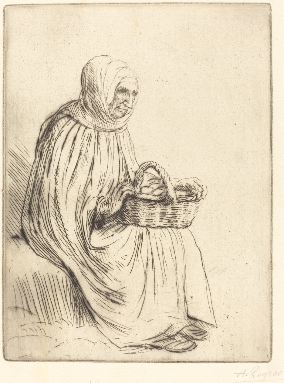 Žena z tržiště od Alphonse Legros