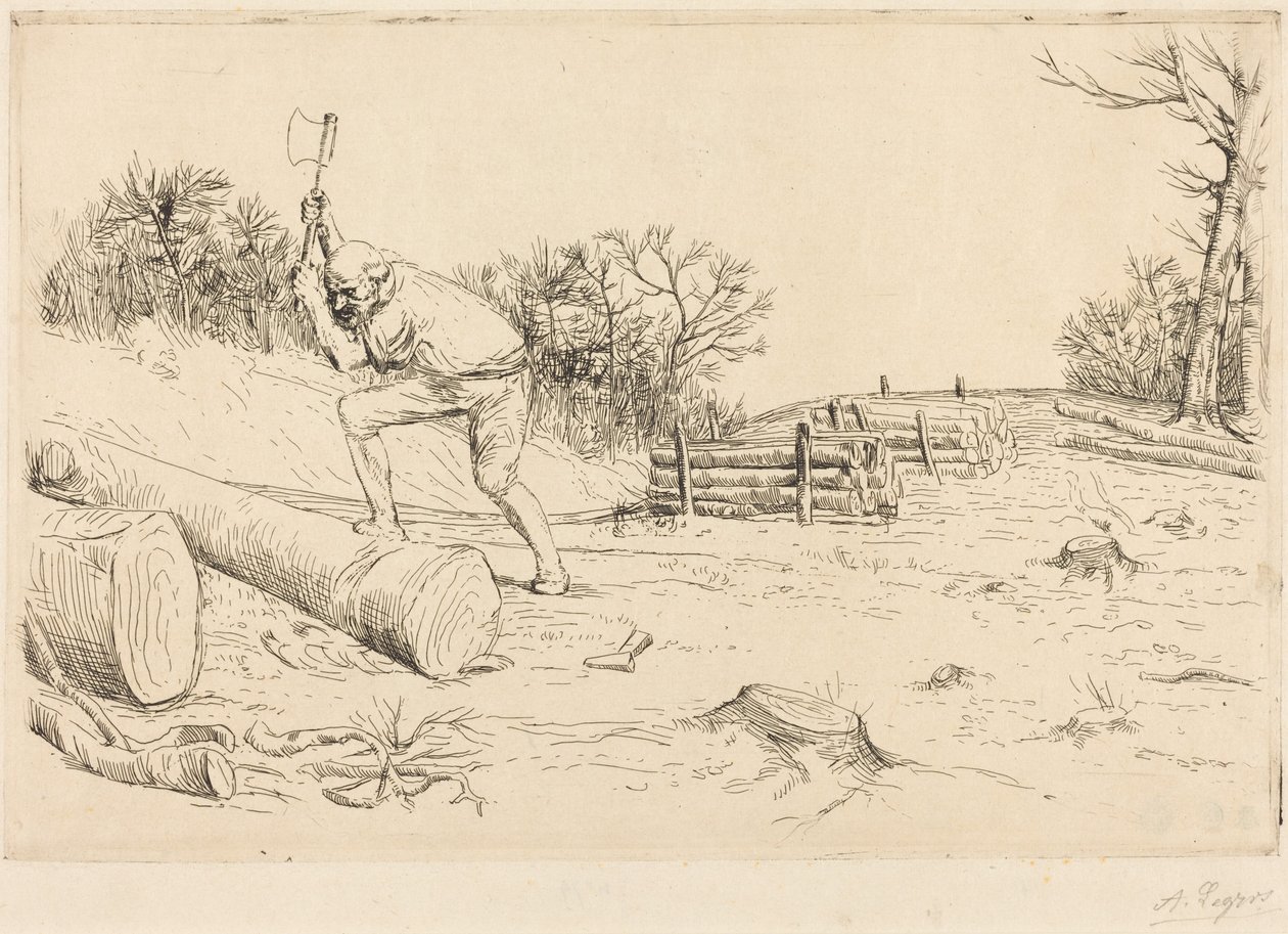 Dřevorubec od Alphonse Legros