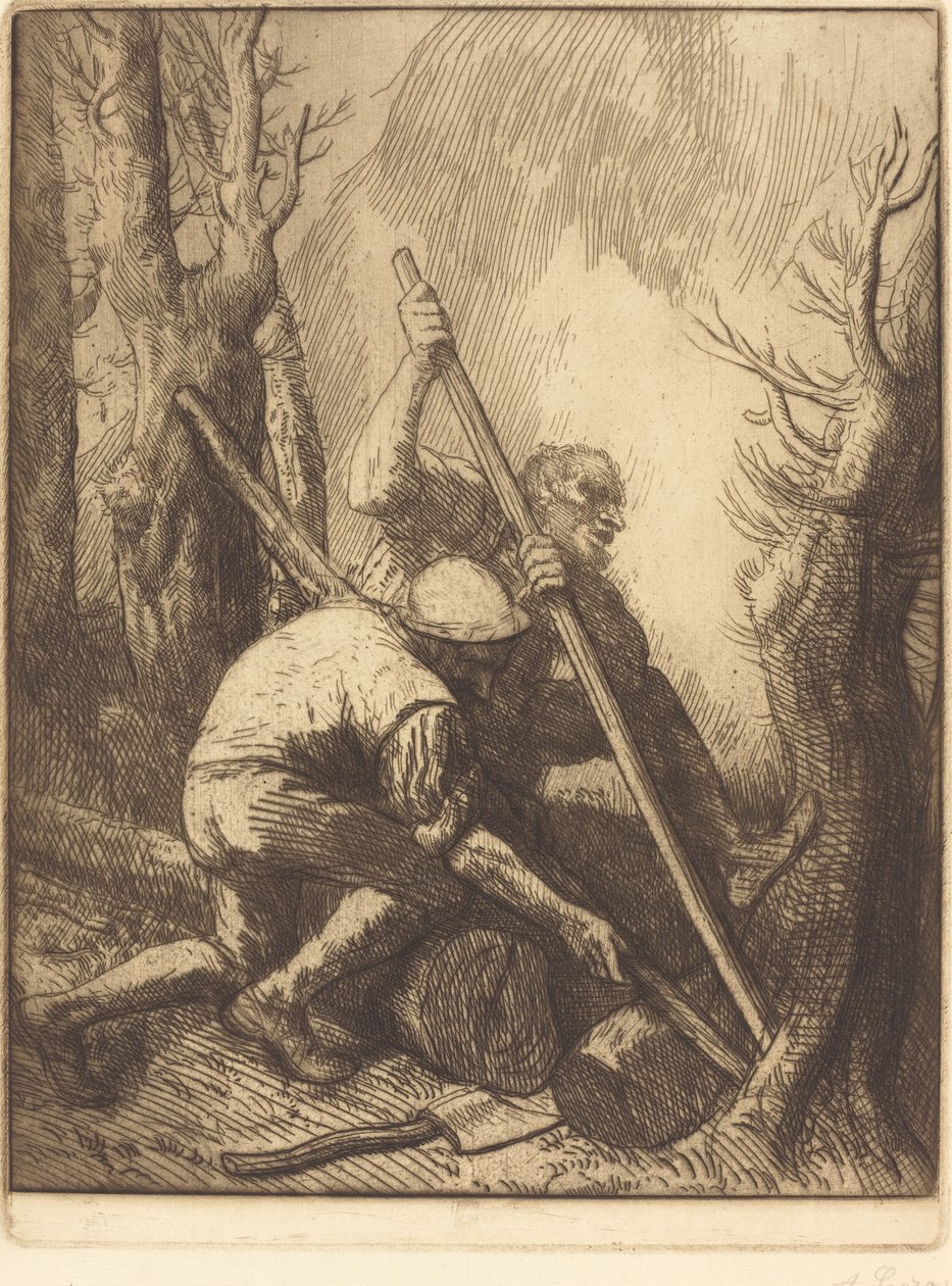 Dřevorubci, 3. deska (Les bucherons) od Alphonse Legros