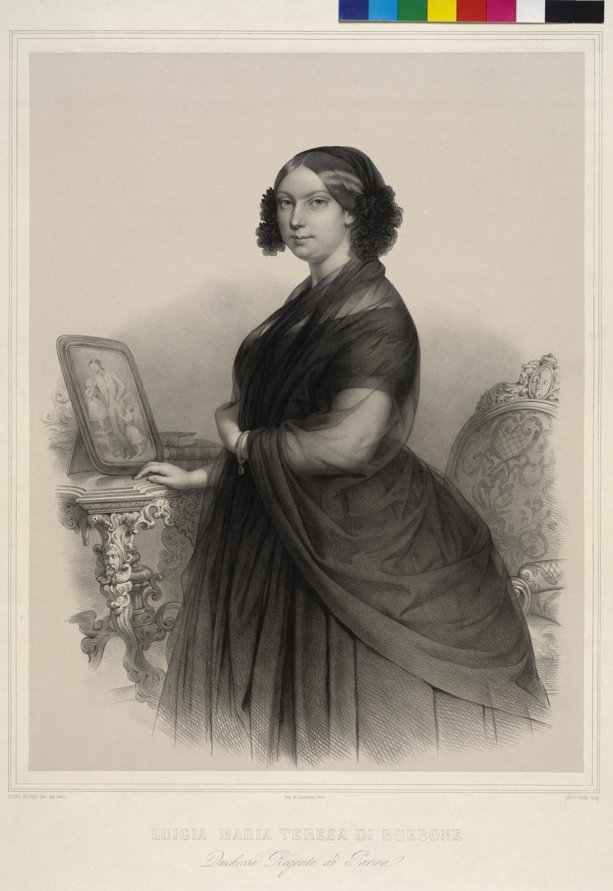 Princezna francouzská Louisa (litografie) od Alphonse Leon Noel