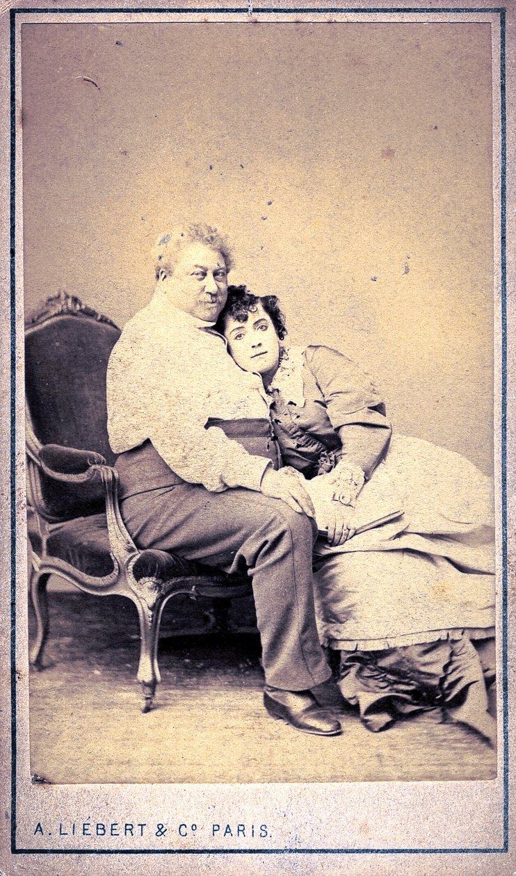 Alexandre Dumas a slečna Menken od Alphonse Liebert & C (foto) od Alphonse Liebert