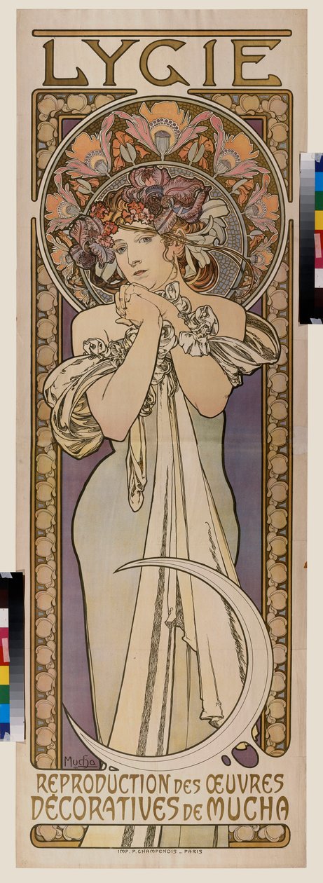 Reklamní plakát pro taneční skupinu Lygie. Plakát Alfonse Marie Muchy (Alphonse Marie Mucha od Alphonse Marie Mucha