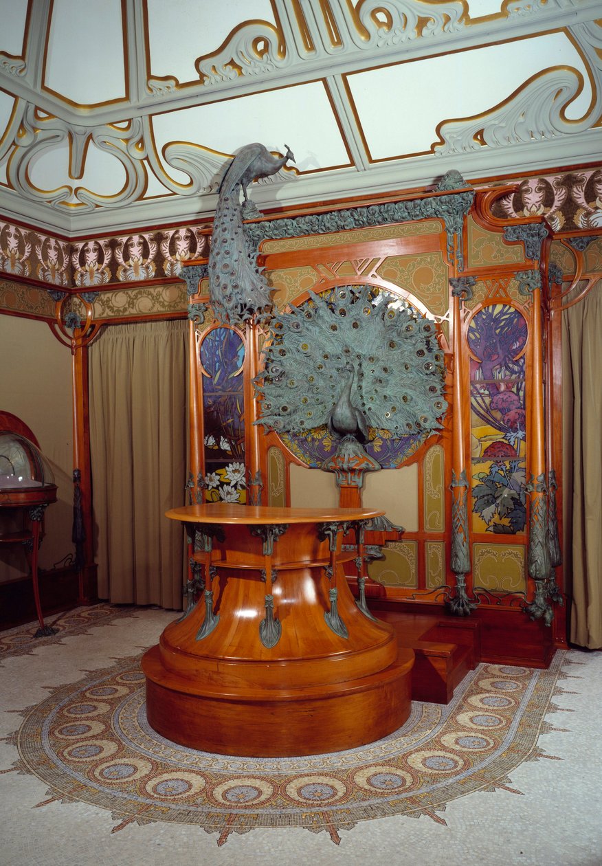 Art Nouveau: výzdoba interiéru obchodu klenotníka Georgese Fouqueta (1862-1957) v Paříži od Alphonse Mucha