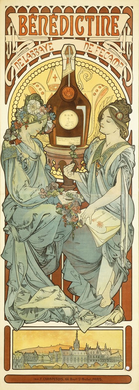 Benediktin, 1898 od Alphonse Mucha